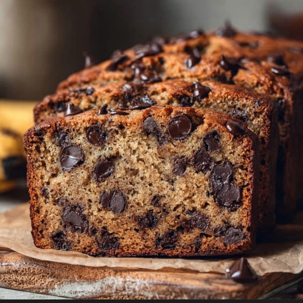Super Moist Chocolate Chip Banana Bread Recipe
