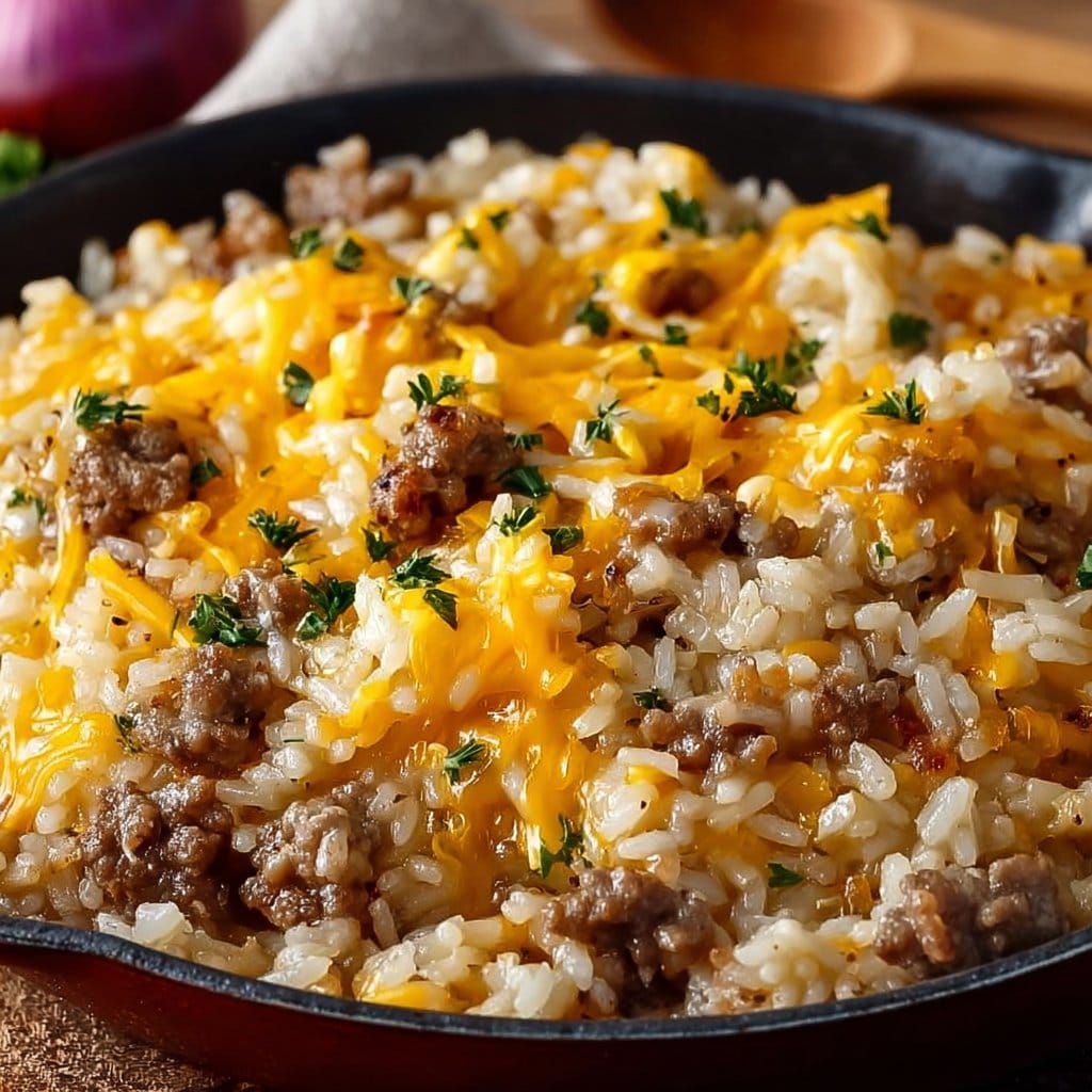 Cheesy Hamburger Rice Casserole
