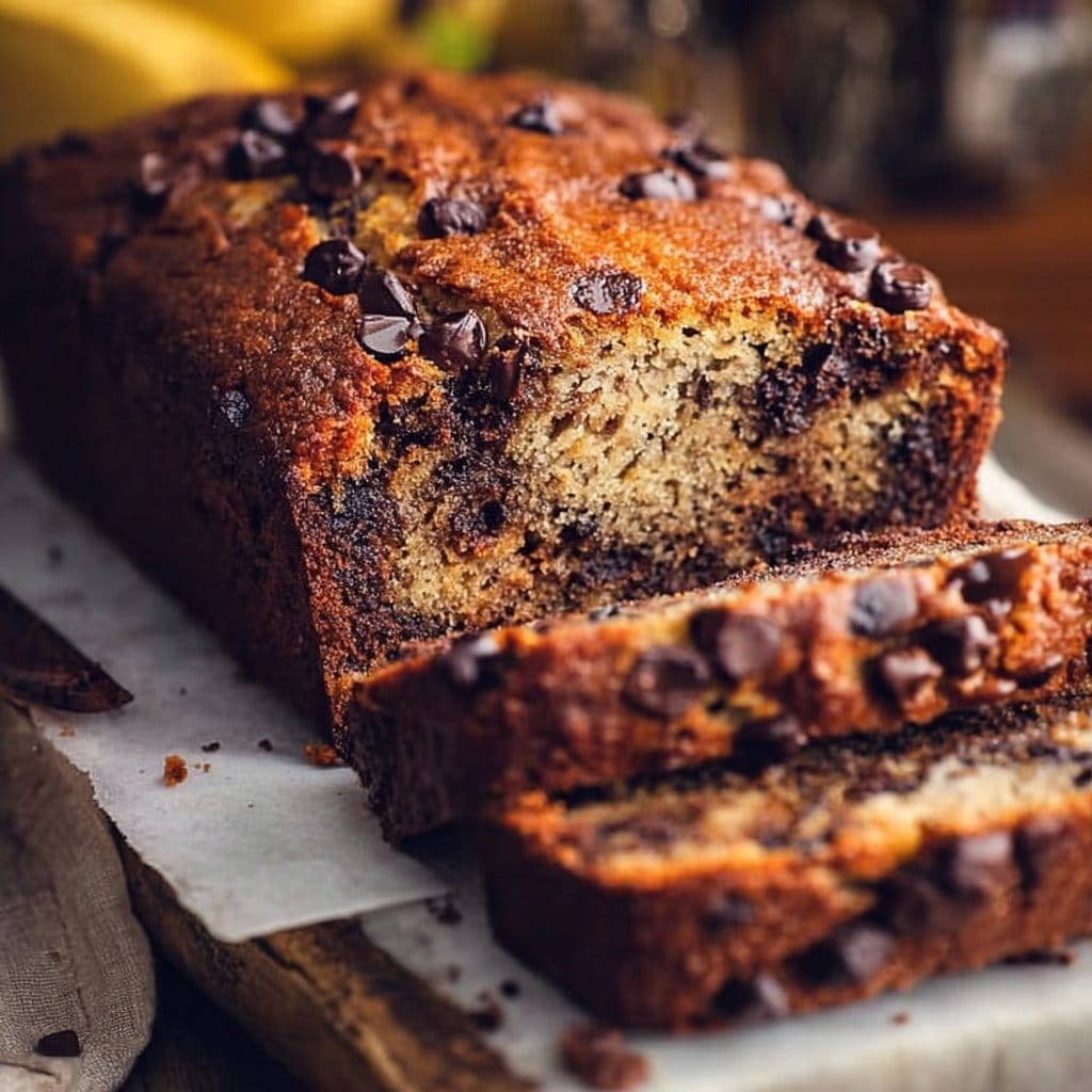 Super Moist Chocolate Chip Banana Bread Recipe