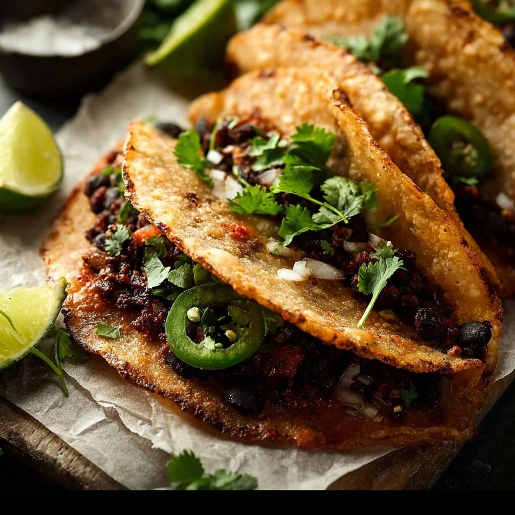 Crispy Black Bean Tacos