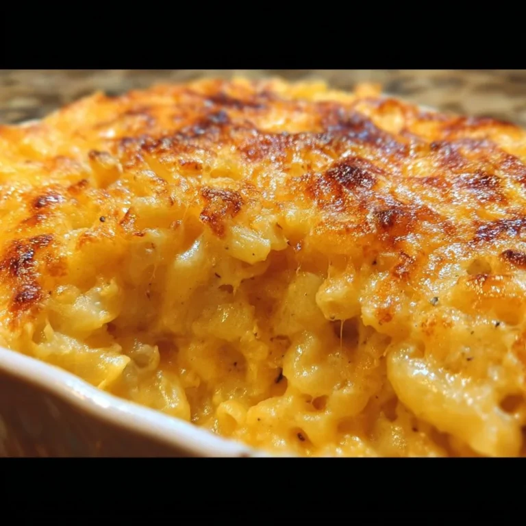Delicious easy baked mac and cheese topped with golden breadcrumbs