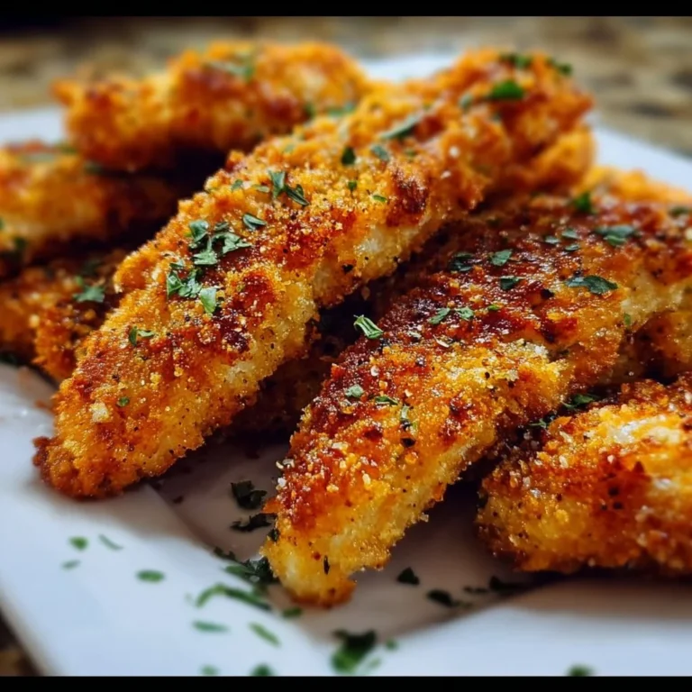 Homemade baked chicken tenders on a plate with dipping sauce