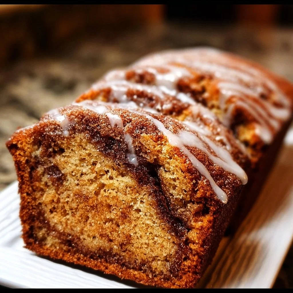 Delicious homemade cinnamon swirl banana bread with a golden crust and soft interior