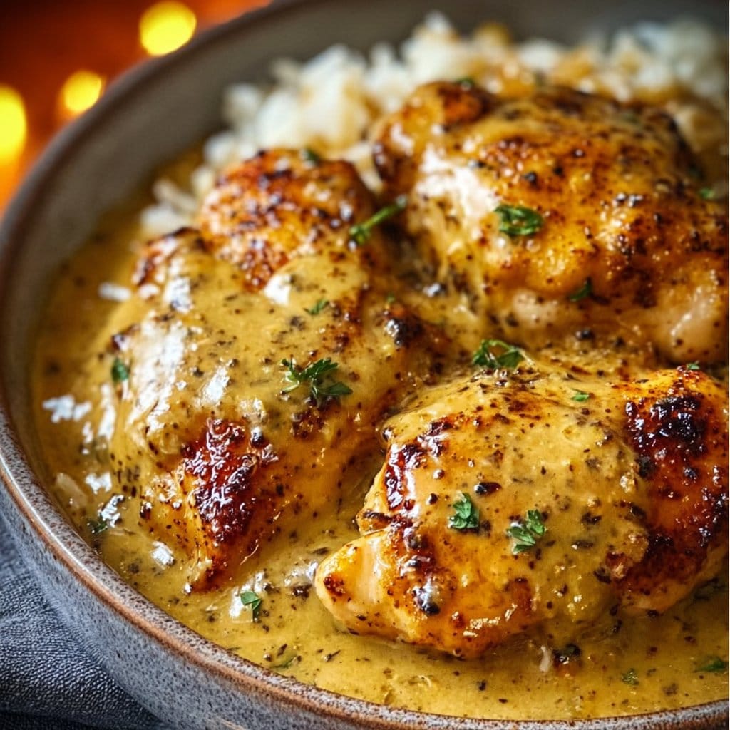 Honey Mustard Chicken with Rice