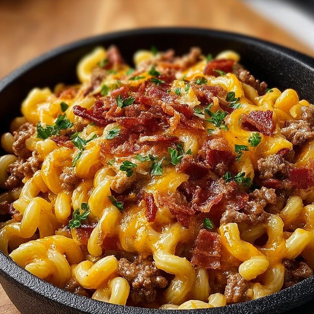 Loaded Bacon Cheeseburger Pasta