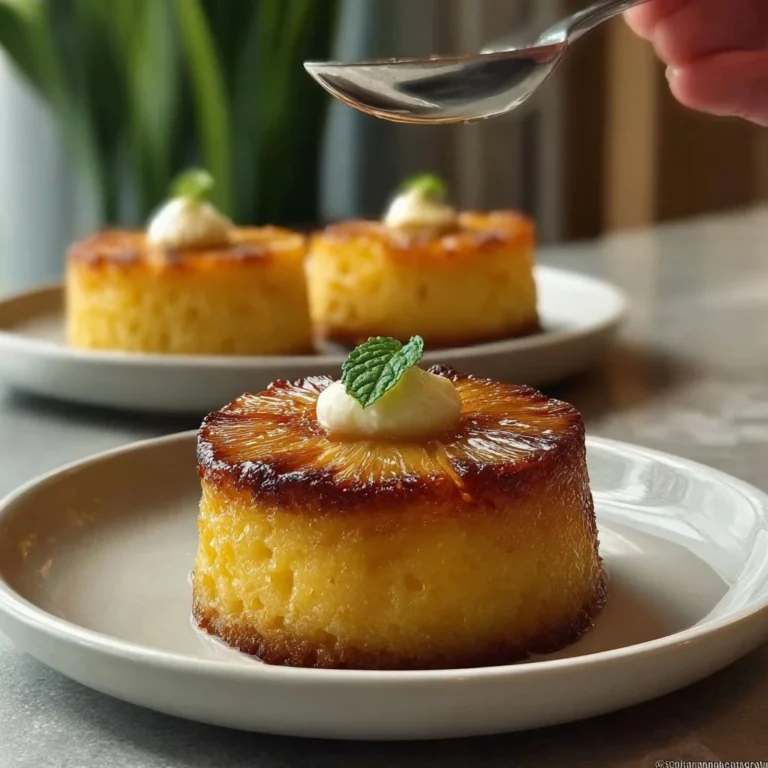 Dessert Ananas Mascarpone avec tranches d'ananas et crème de mascarpone