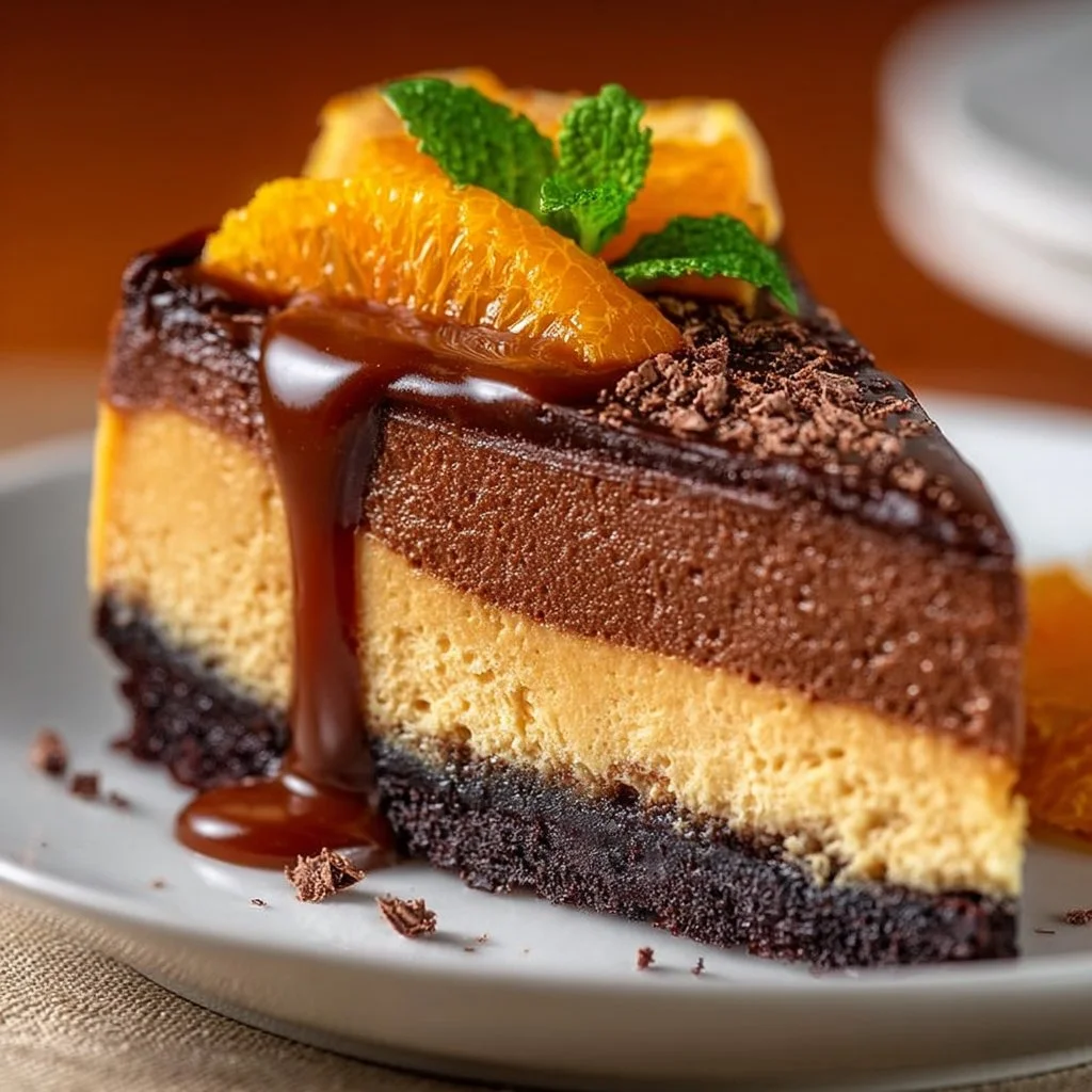Cheesecake au Chocolat et à l'Orange