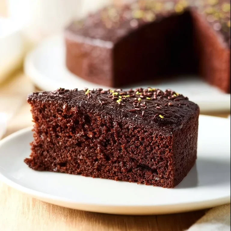 Gâteau au chocolat moelleux et délicieux prêt à être dégusté.