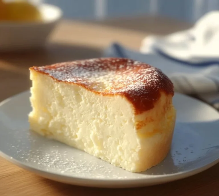 Gâteau Au Fromage Blanc Moelleux, un dessert moelleux et savoureux.