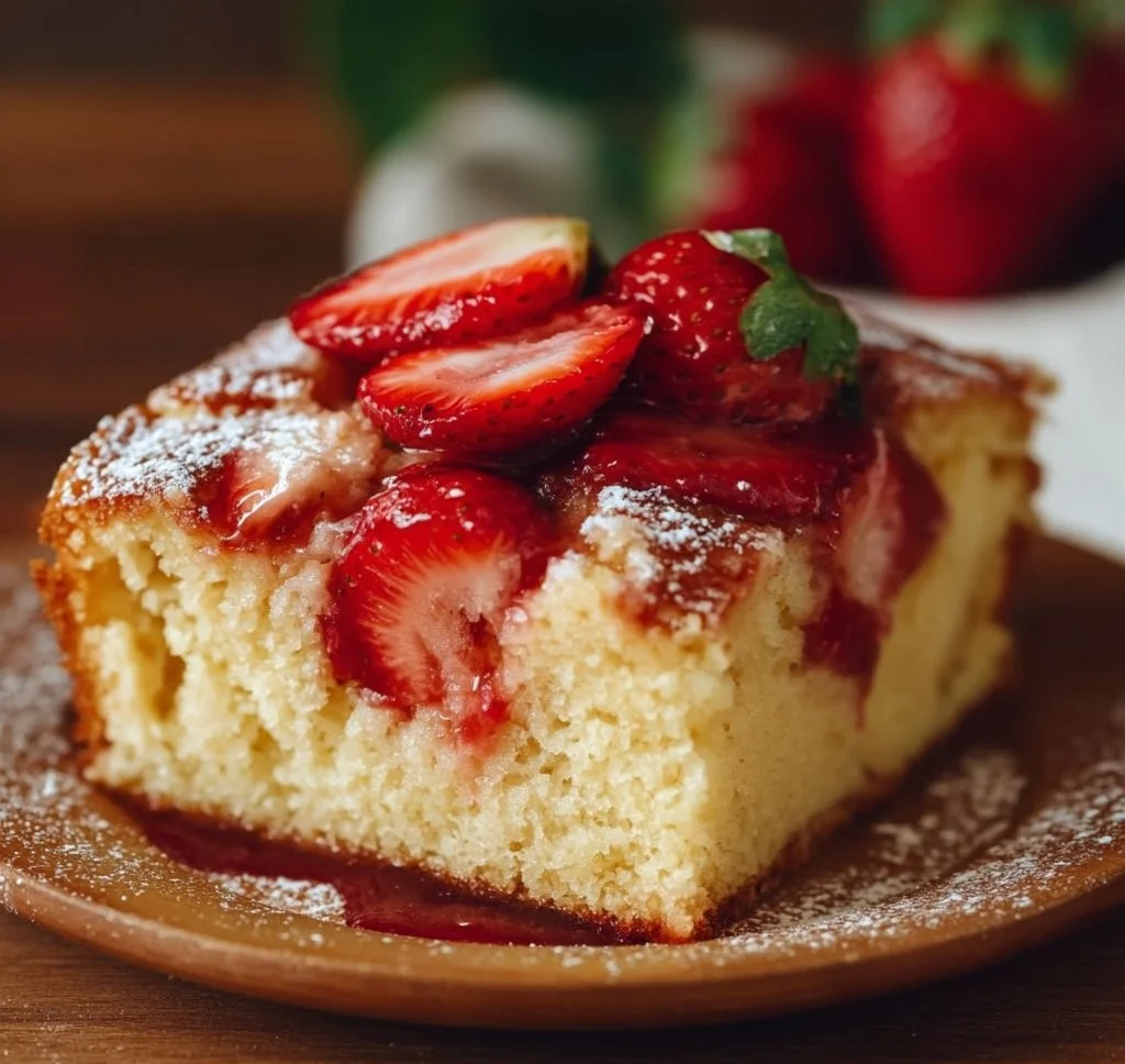 Gâteau Moelleux aux Fraises Fraîches