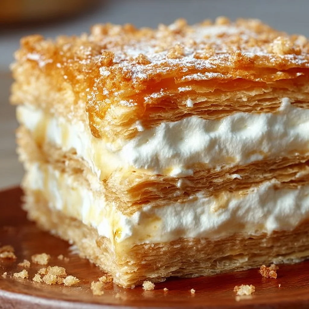Gâteau Napoléon Crème Irrésistiblement Crémeux pour Boulangers Maison