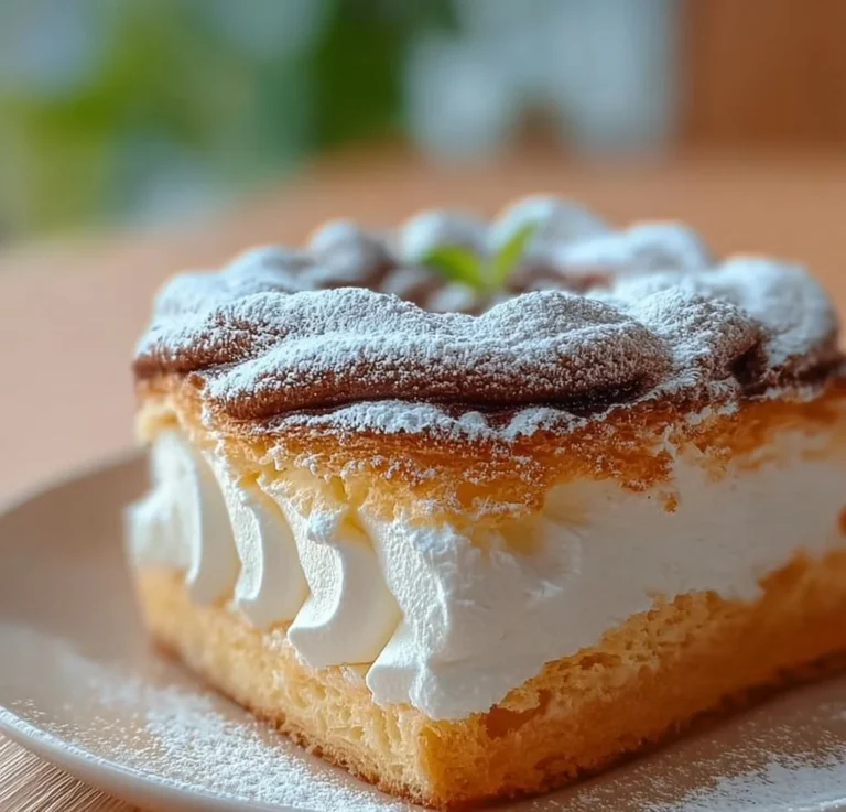 Un Gâteau Nuage moelleux et léger, servi avec une garniture délicieuse.