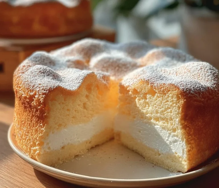 Gâteau Nuage de Grand-Mère, un dessert moelleux et léger, prêt à séduire tous les gourmands.