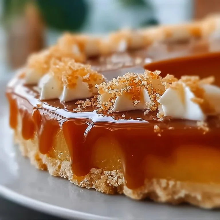 Tarte caramel délicieuse prête en 30 minutes, idéale pour les invités.