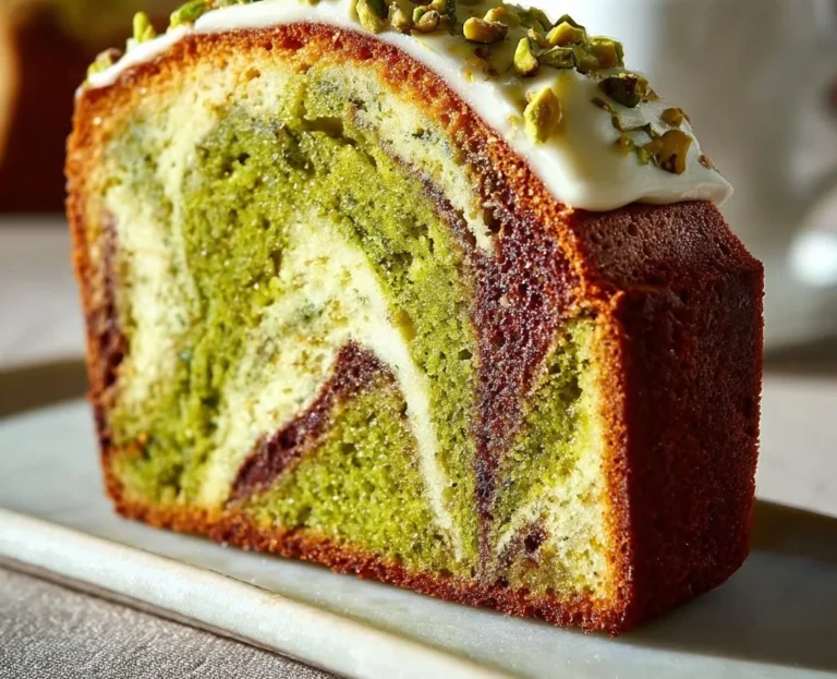 Marbré Pistache, gâteau savoureux et moelleux à la pistache