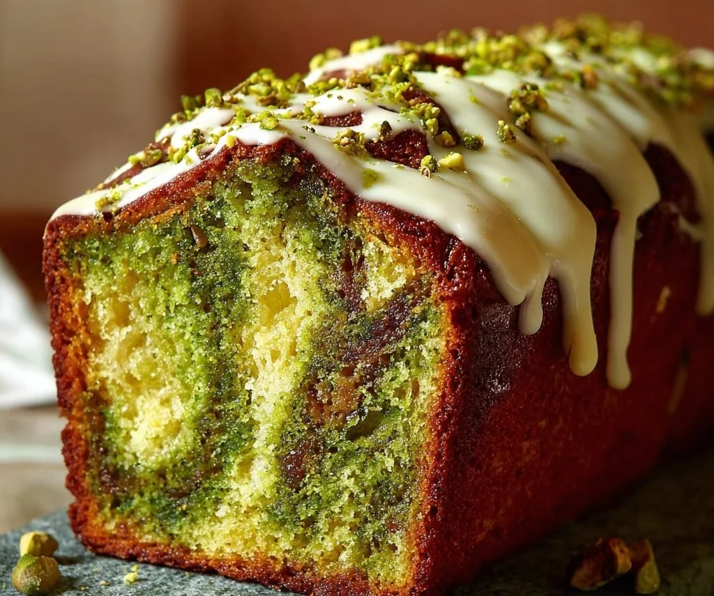 Succulent Cake Marbré Pistache et Chocolat Blanc à Tester Absolument