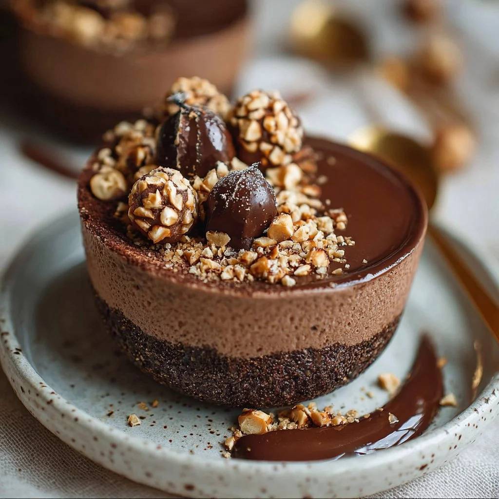 Mousse au chocolat et aux noisettes fitness