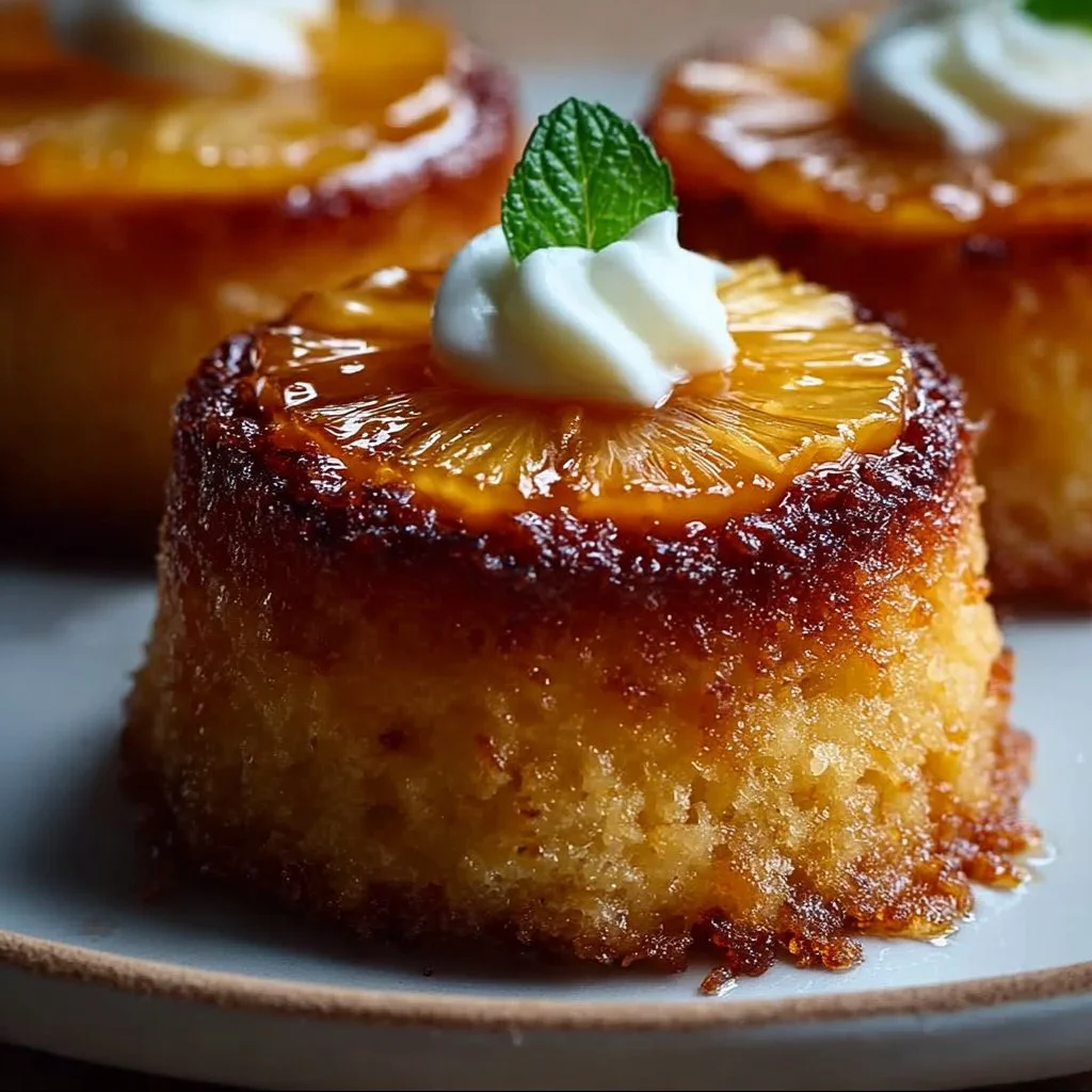 Petits moelleux renversés à l’ananas & mascarpone
