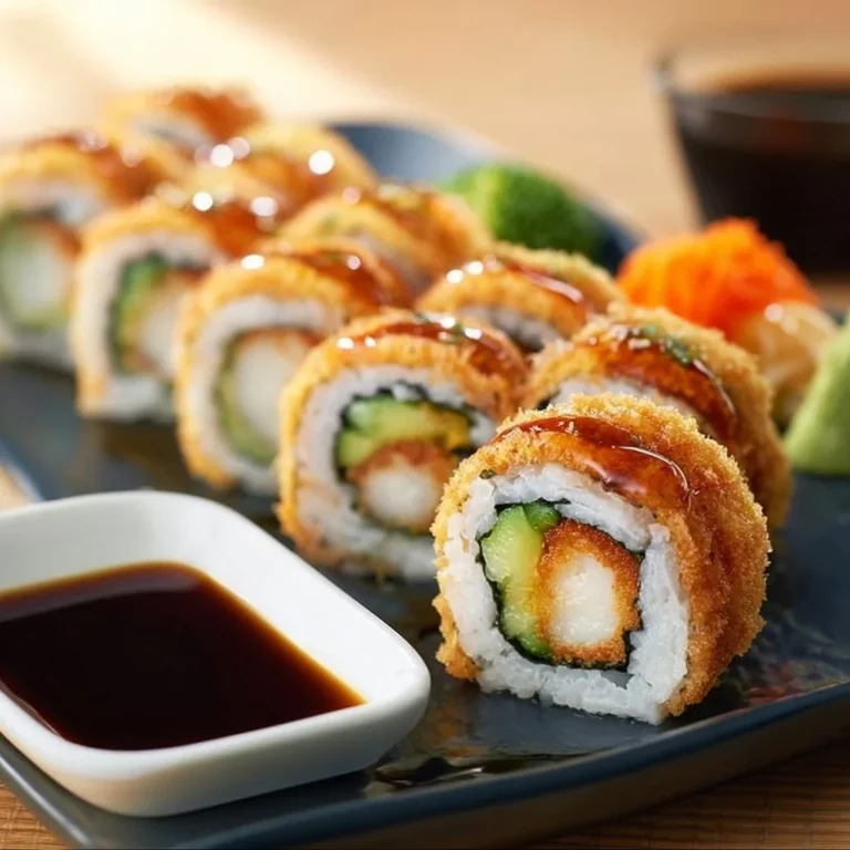 Rouleaux de Sushi Tempura avec garnitures croustillantes et fraîches
