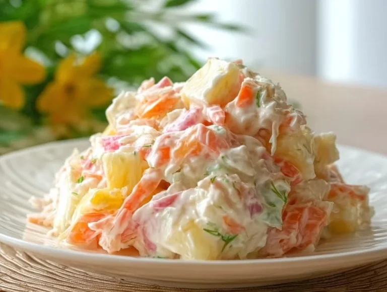 Salade au surimi et à l'ananas, un plat frais et savoureux