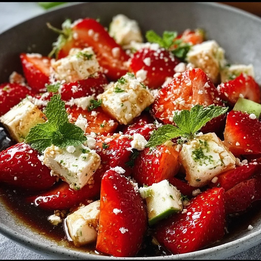 Salade de fraises et feta