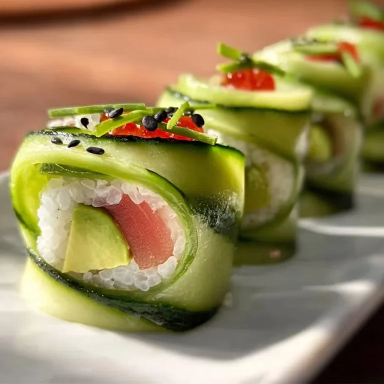 Sushi avec concombre et avocat, délicieux et frais pour les amateurs.