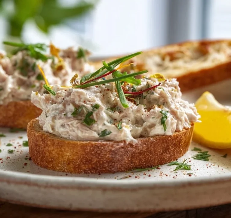 Appéritif de Crème de Thon prêt à servir dans un plat élégant