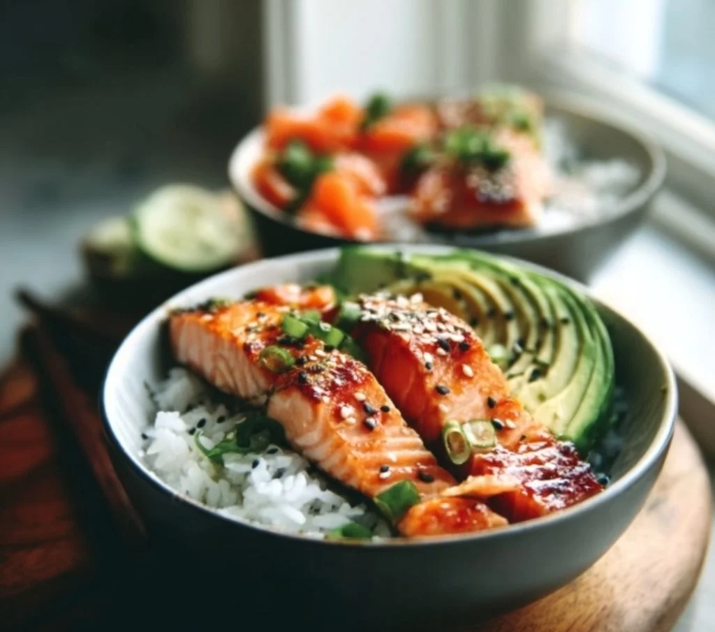 Bol cocooning de riz au saumon, plat savoureux et réconfortant