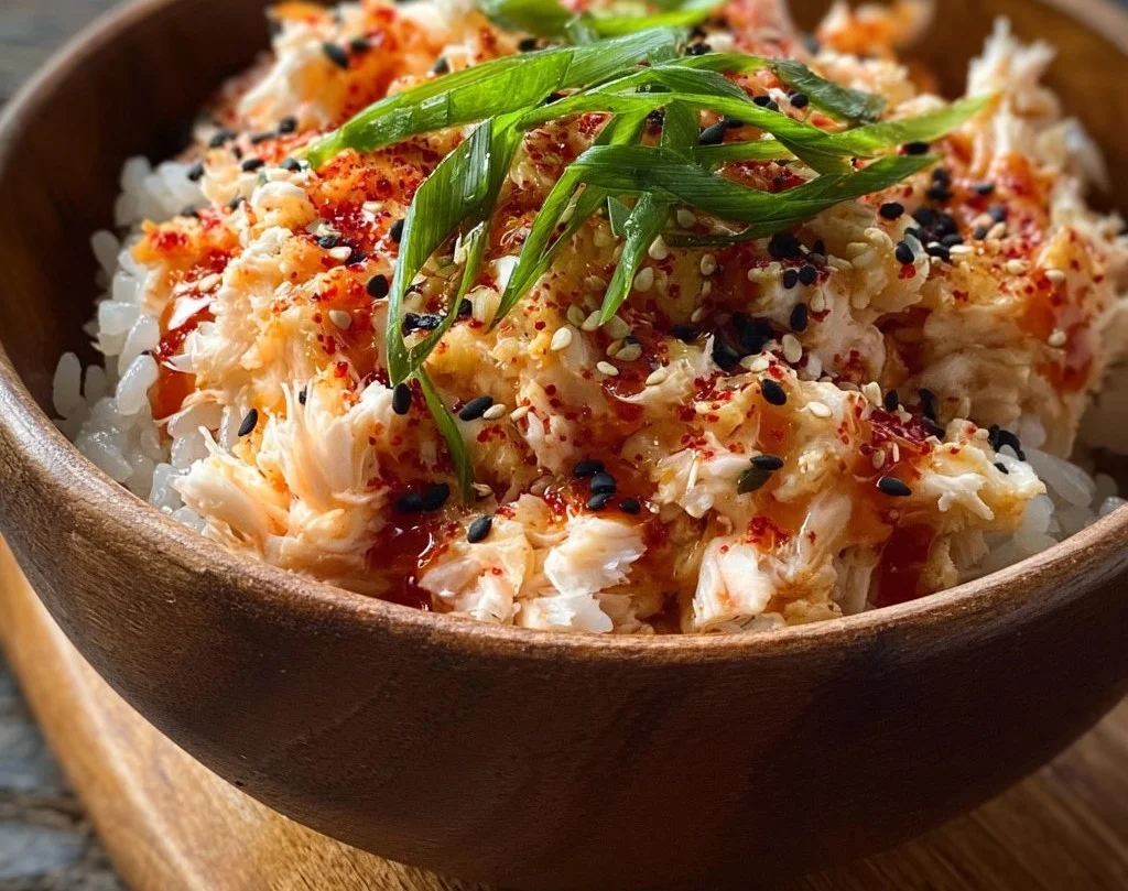 Bol de Sushi au Crabe &Eacute;pic&eacute; et Croquant