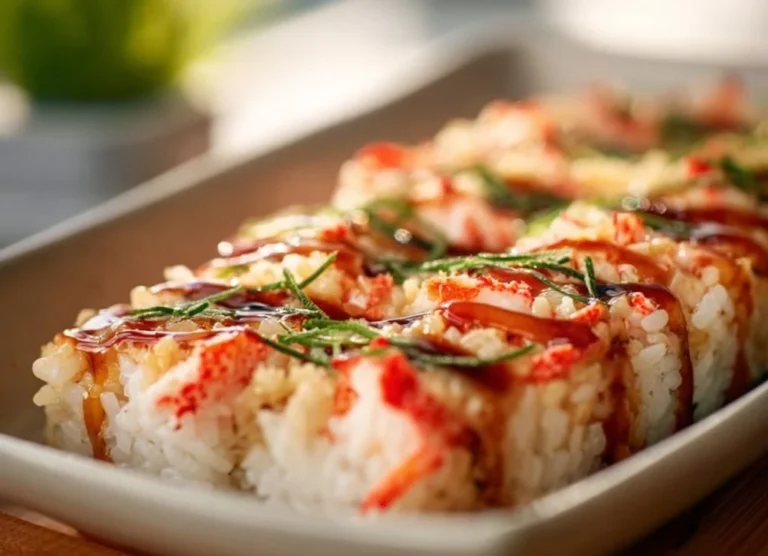 Bol de sushi au surimi avec riz vinaigré, plat japonais savoureux