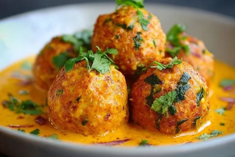Boulettes de carottes au curry et lait de coco, plat savoureux et exotique
