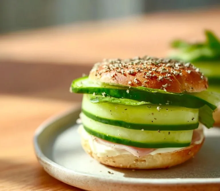 Burger de concombre frais garni de légumes et d'ingrédients savoureux