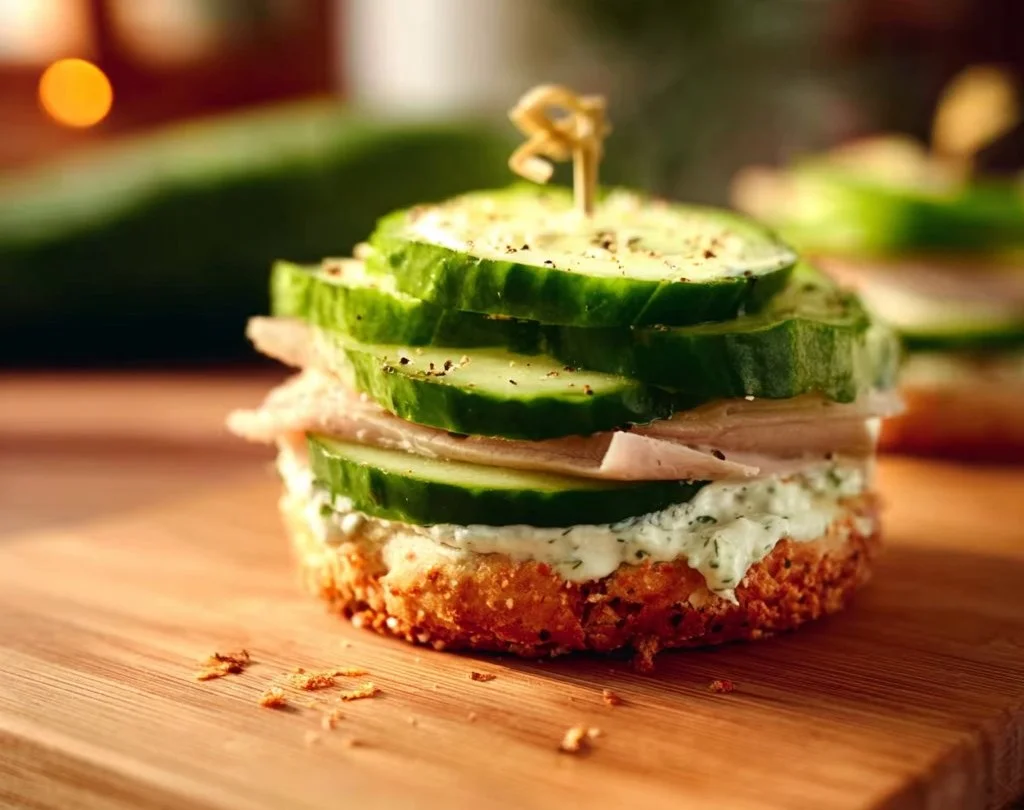 Burger de concombre frais