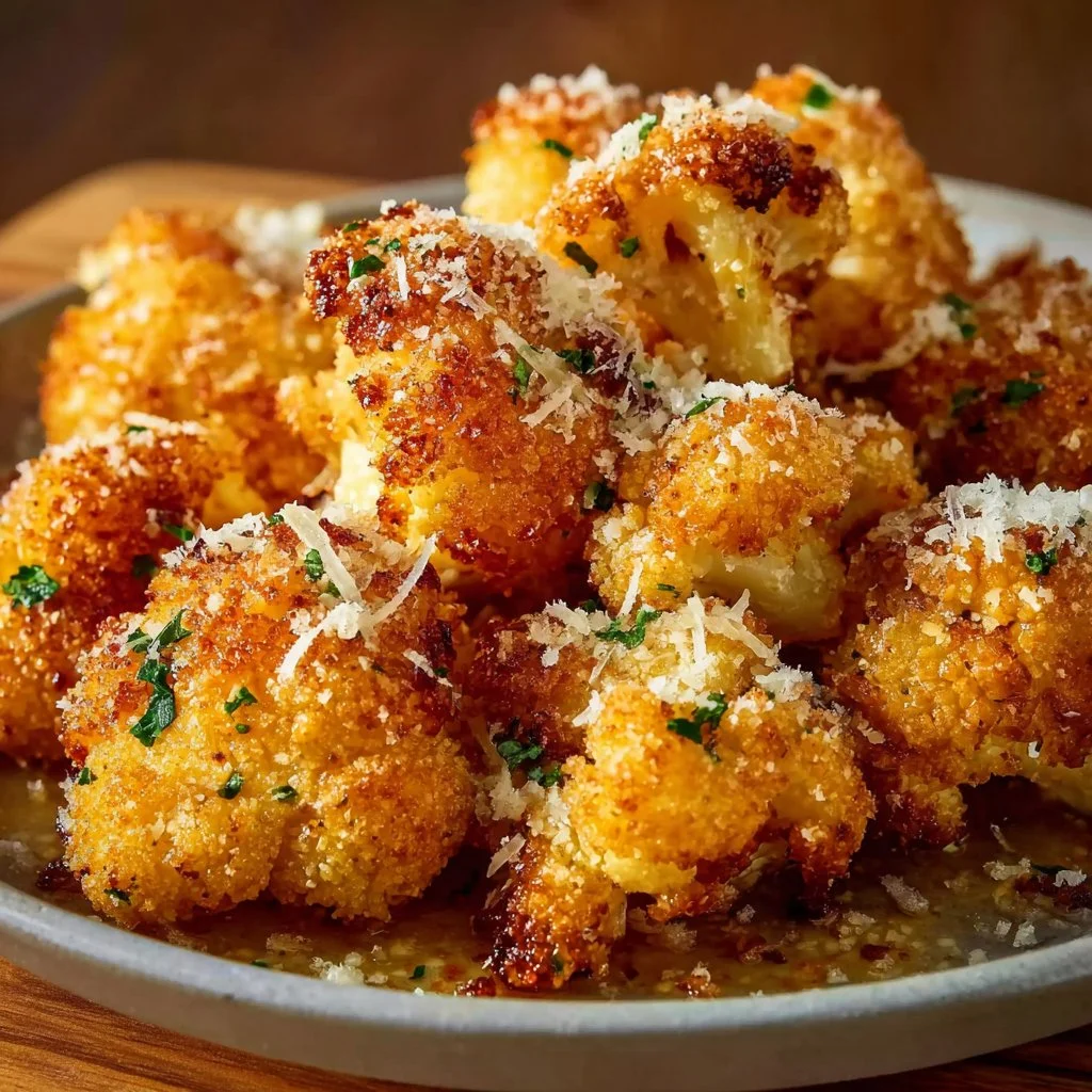 Chou-fleur r&ocirc;ti croustillant au parmesan