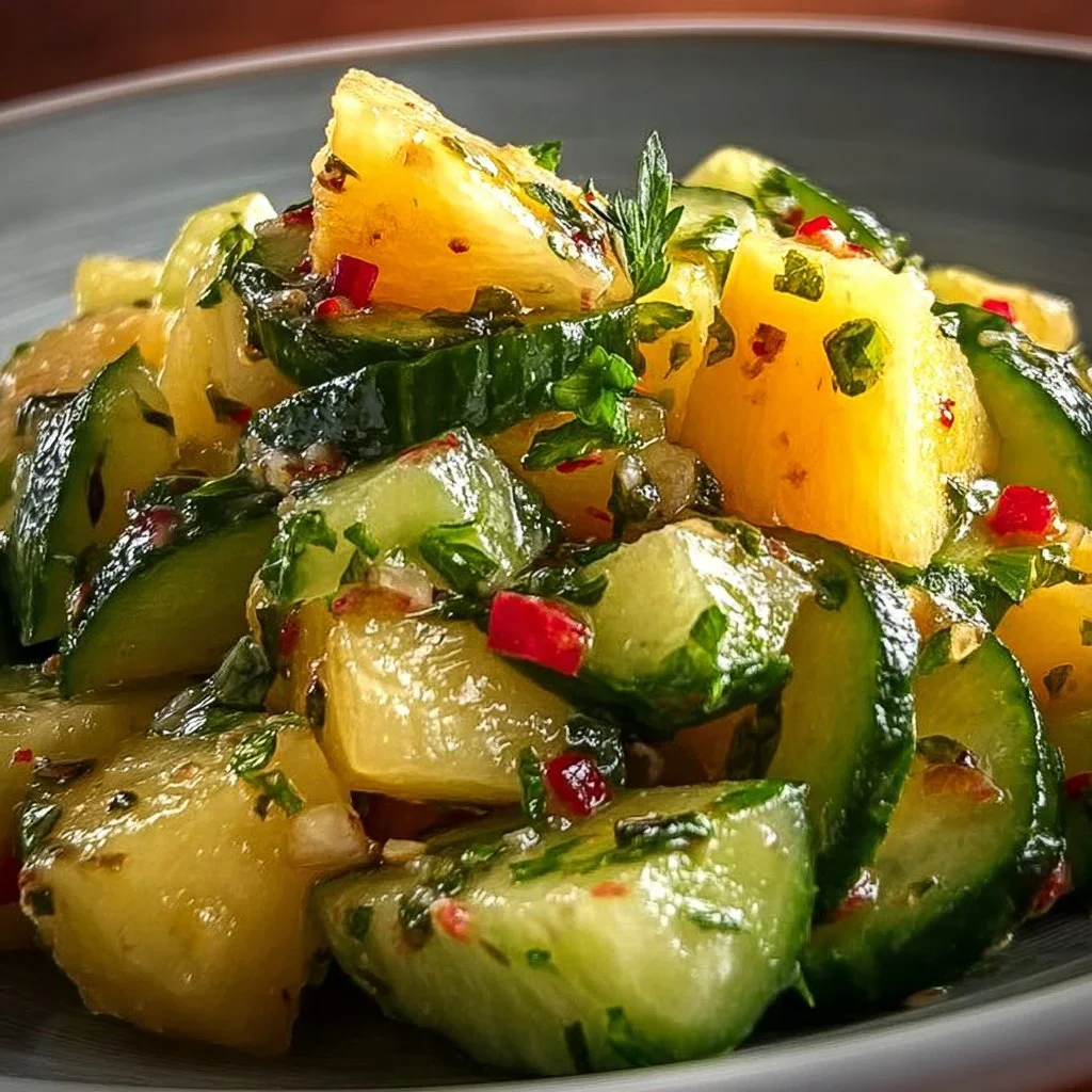 Fra&icirc;cheur tropicale &agrave; l'ananas et au concombre