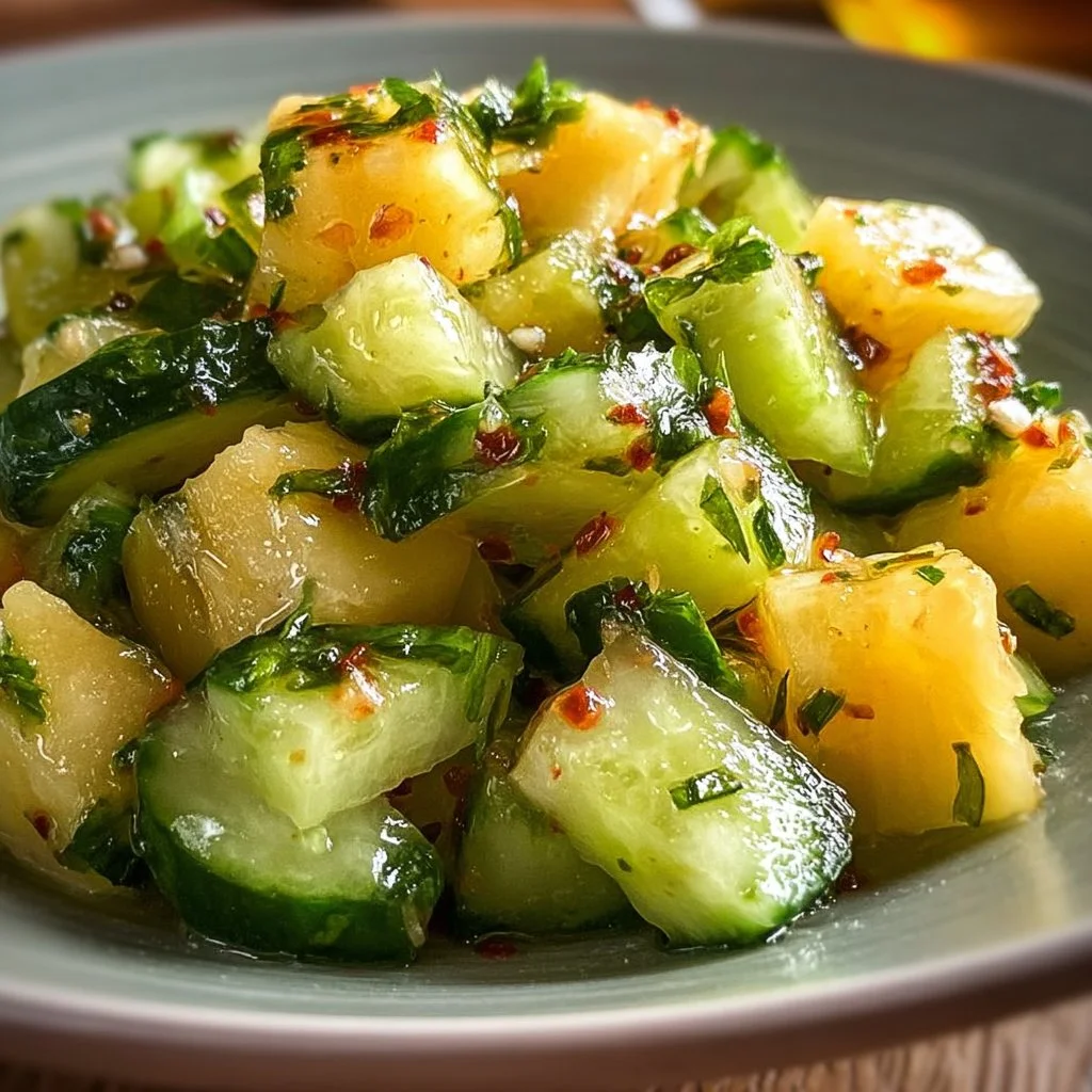 Fra&icirc;cheur tropicale &agrave; l'ananas et au concombre