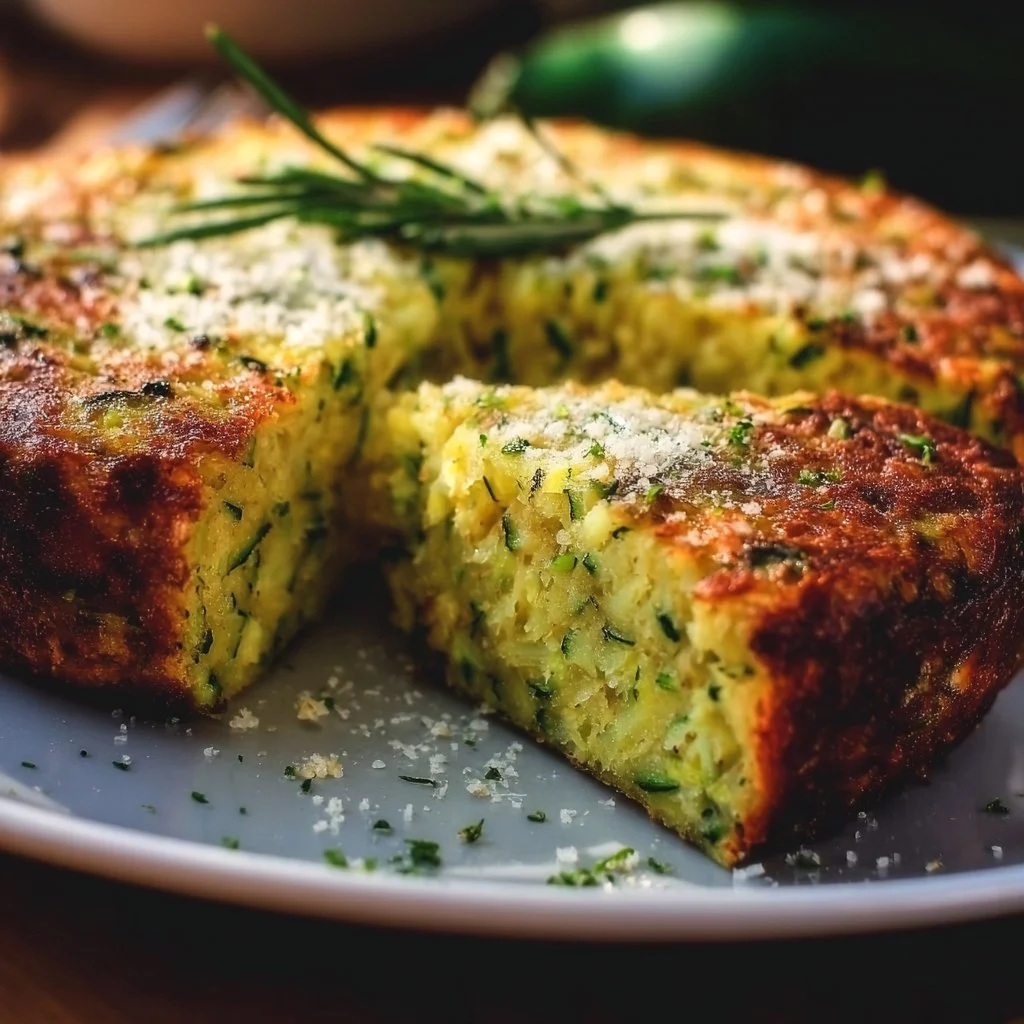 Gâteau de courgette salé avec du parmesan, moelleux et savoureux