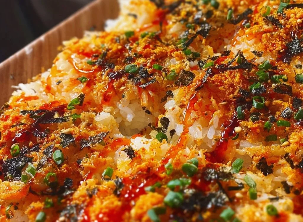 Gratin de sushi au crabe relevé