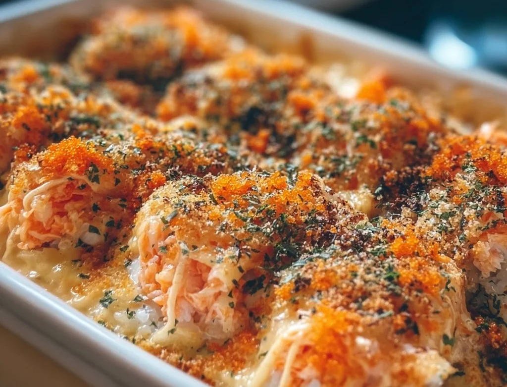 Gratin Sushi au Crabe et Thon Épicé