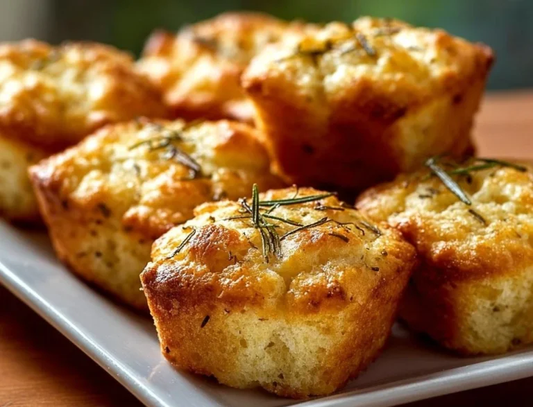 Muffins focaccia moelleux et savoureux, parfaits pour un en-cas ou un repas.