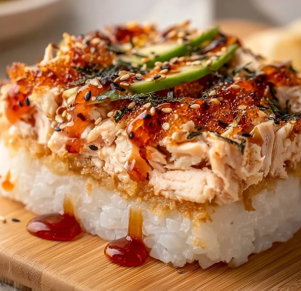 Parfait croustillant de sushi au four