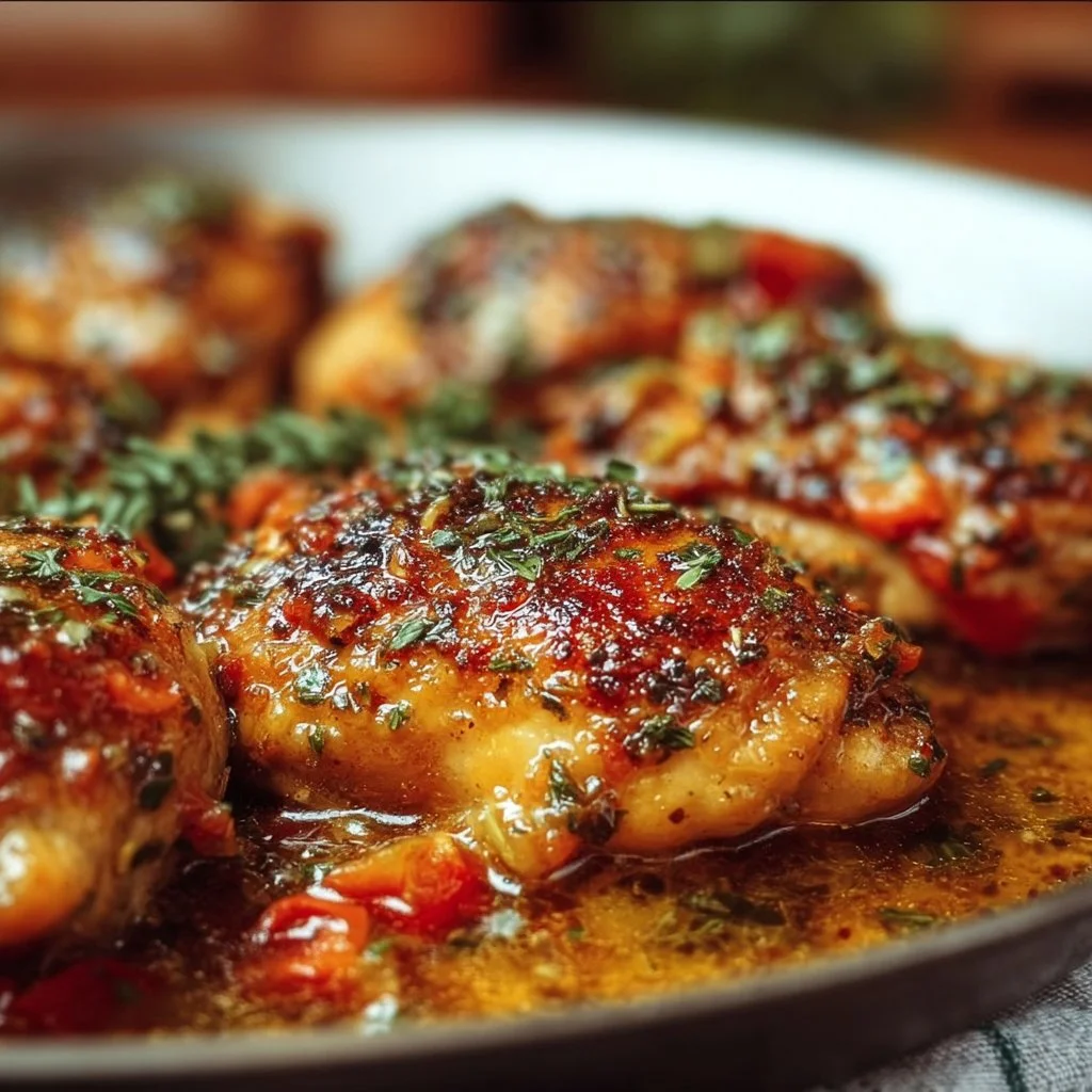 Poulet à la basquaise au piment d'Espelette