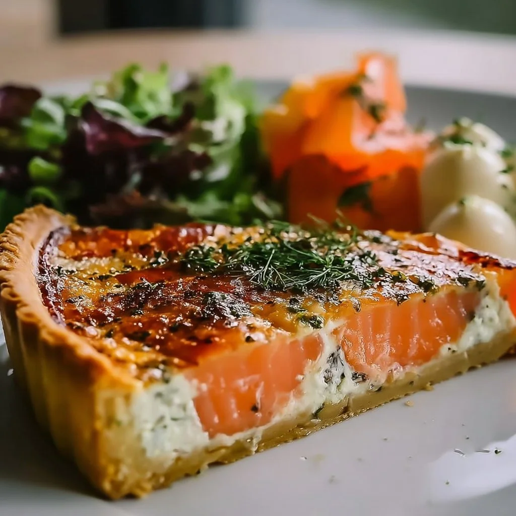 Quiche saumon fumé et Boursin, recette savoureuse et facile à préparer