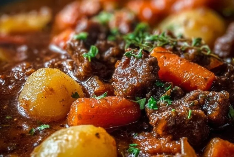 Ragoût mijoté au cuiseur lent savoureux et réconfortant