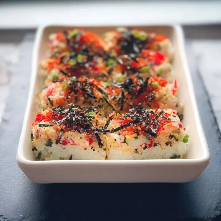 Sushi au crabe frais et savoureux, prêt à être dégusté