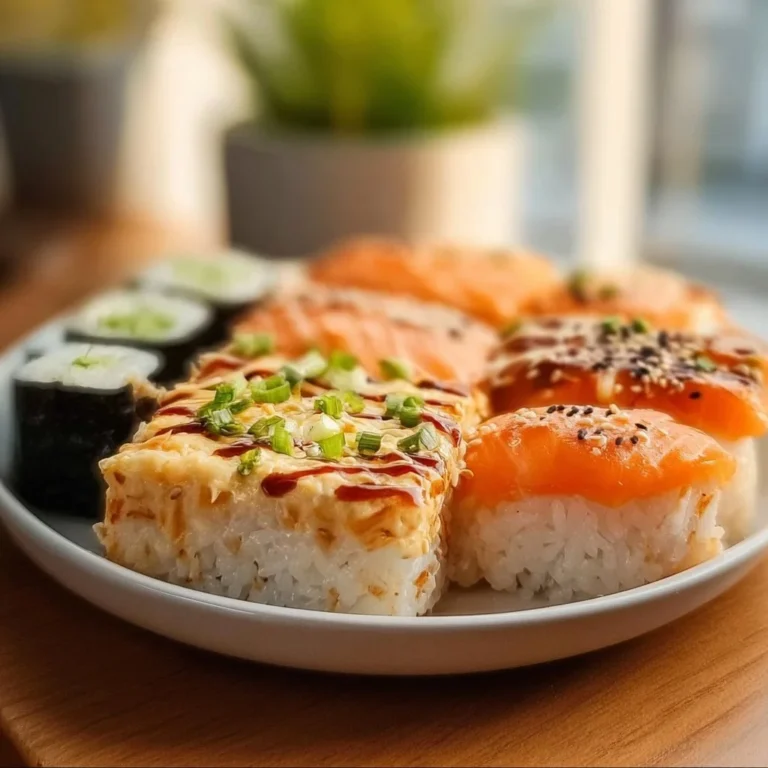 Recette de sushi au four facile et rapide, plat savoureux à préparer.