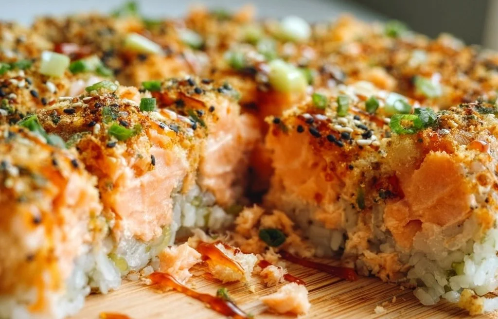 Sushi au saumon r&ocirc;ti au four