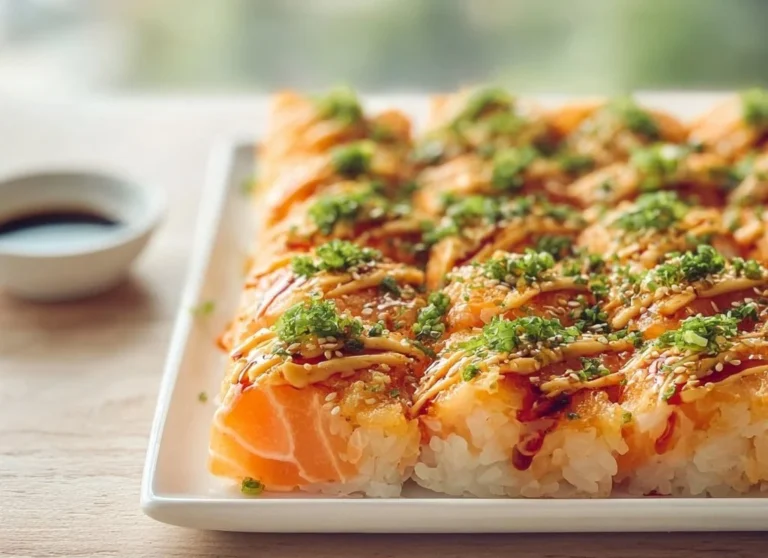 Sushi de saumon épicé au four, recette simple et rapide à préparer