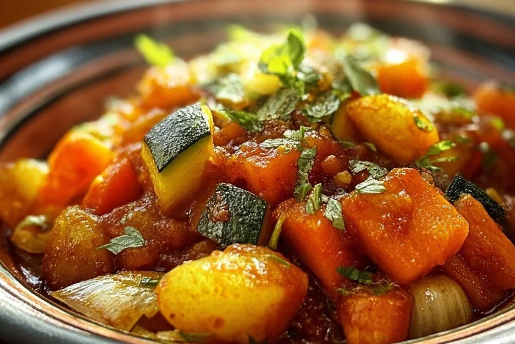 Tajine des Légumes Enchantés avec des légumes colorés et savoureux