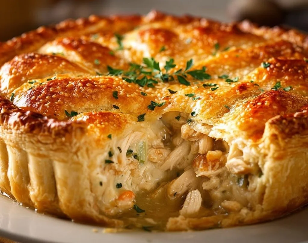 Tourte au Poulet Cr&eacute;meuse et Simple &agrave; Pr&eacute;parer